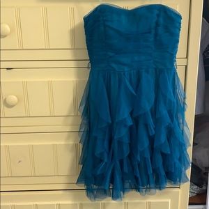 🌟strapless tulle and ruffle dress